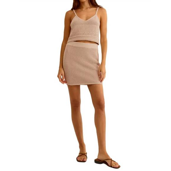 NEW Z SUPPLY carlita crochet mini skirt in beige - Picture 5 of 5